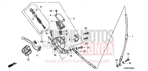 FR. BRAKE MASTER CYLINDER CR125RX de 1999